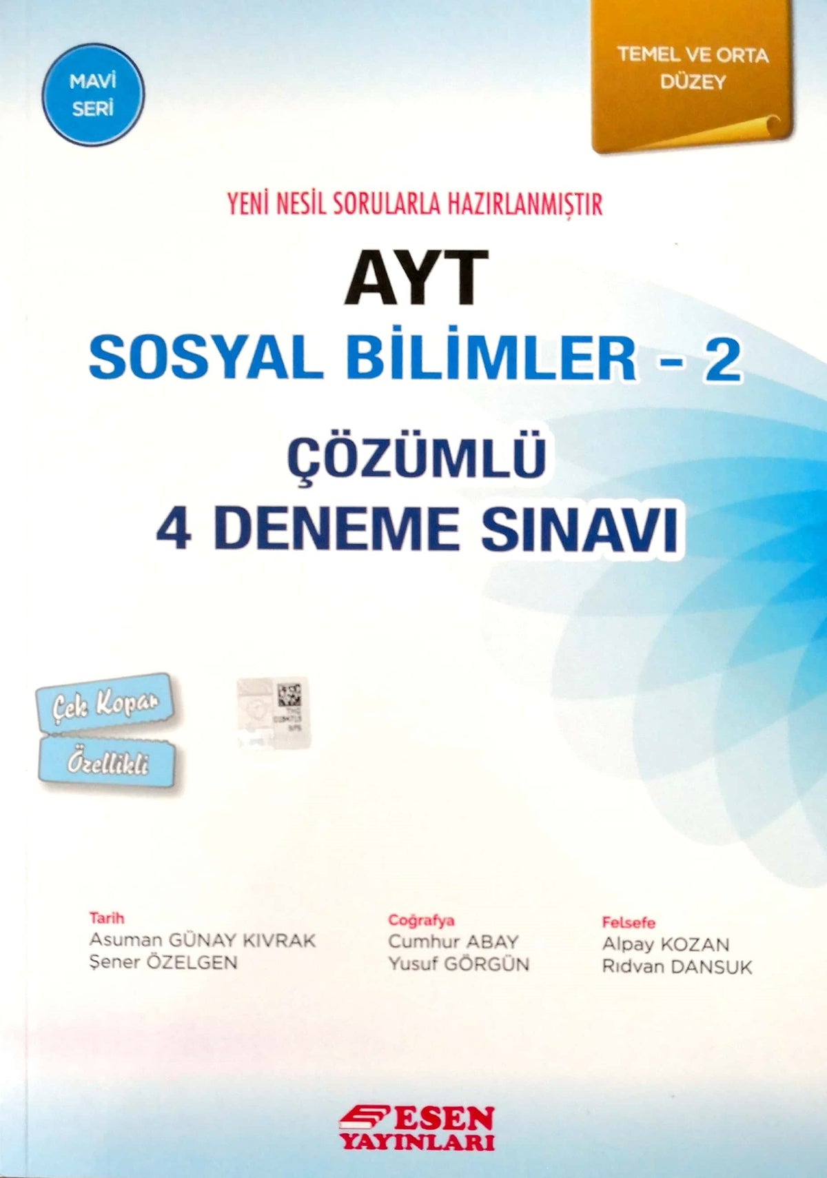 AYT Sosyal Bilimler 2 Çözümlü 4 Deneme Sınavı Temel ve Orta Düzey - Kolektif kitap kapağı