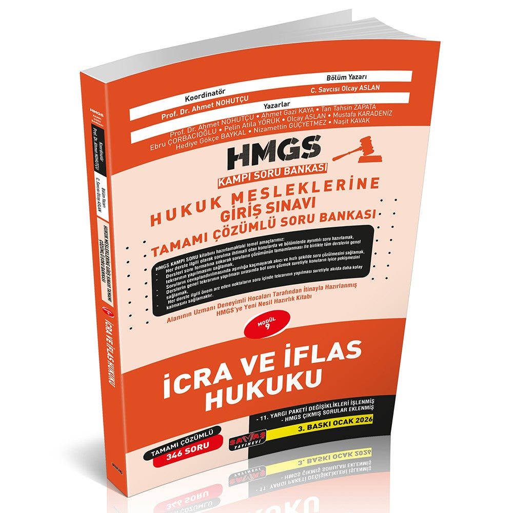 HMGS Kampı İcra ve İflas Hukuku Soru Bankası - Olcay Aslan kitap kapağı