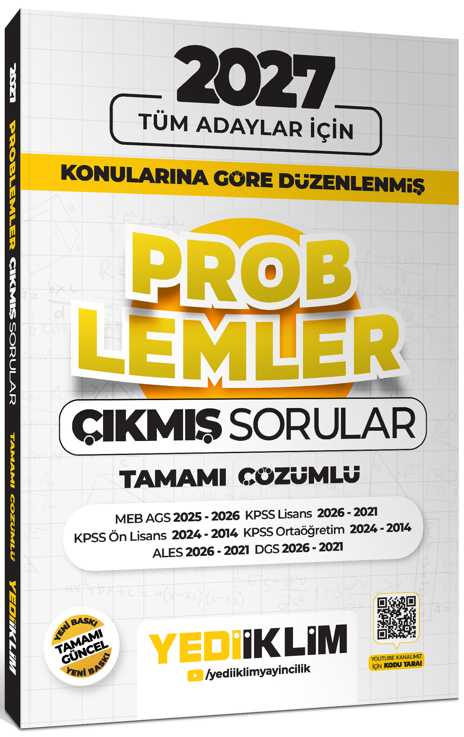2027 KPSS Tüm Adaylar İçin Problemler Konularına Göre Düzenlenmiş Tamamı Çözümlü Çıkmış Sorular - Kolektif kitap kapağı