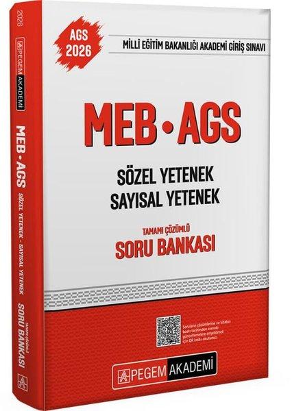 2026 MEB - AGS Soru Bankası Tamamı Çözümlü Sözel Yetenek Sayısal Yetenek | Pegem Akademi Yayıncılık (İnce Kapak) - Resim 1