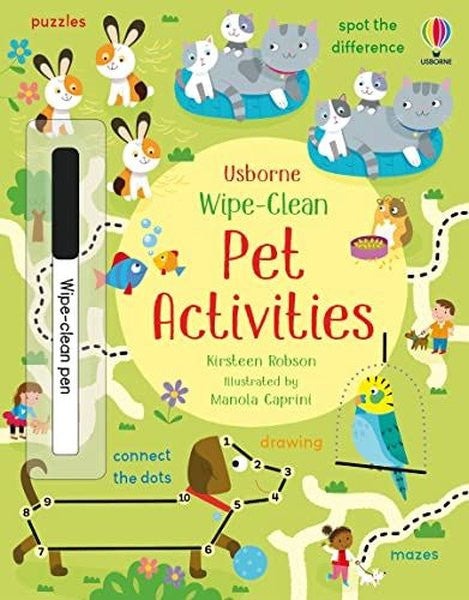 Wipe-Clean Pet Activities - Kirsteen Robson kitap kapağı