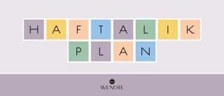 Haftalık Planlayıcı Yatay 2 - Spiralli | Wenote Tasarım - Resim 1