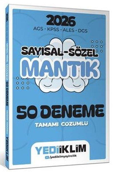 2026 AGS KPSS ALES DGS Sayısal Sözel Mantık Tamamı Çözümlü 50 Deneme | Yediiklim Yayınları (İnce Kapak) - Resim 1