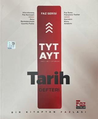 TYT - AYT Tarih Defteri | Faz Yayınları (Ciltsiz) - Resim 1