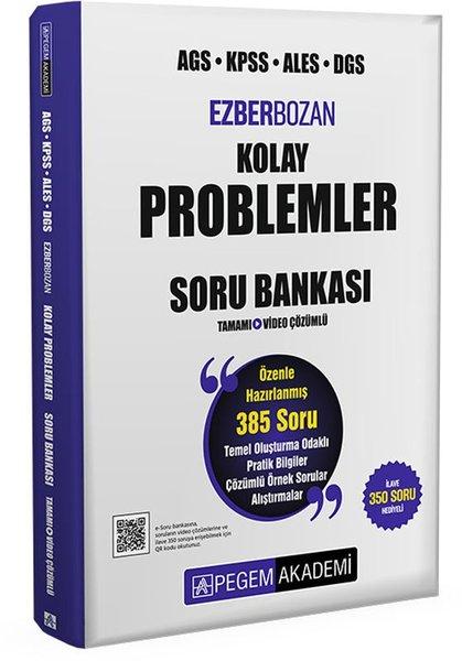 AGS - KPSS - ALES - DGS Ezberbozan Kolay Problemler Tamamı Video Çözümlü Soru Bankası | Pegem Akademi Yayıncılık (İnce Kapak) - Resim 1