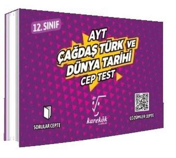 12.Sınıf AYT Çağdaş Türk ve Dünya Tarihi Cep Test | Karekök Eğitim Yayın (İnce Kapak) - Resim 1