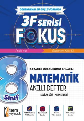 8. Sınıf Matematik Akıllı Defter | İSEM Yayıncılık (Ciltsiz) - Resim 1