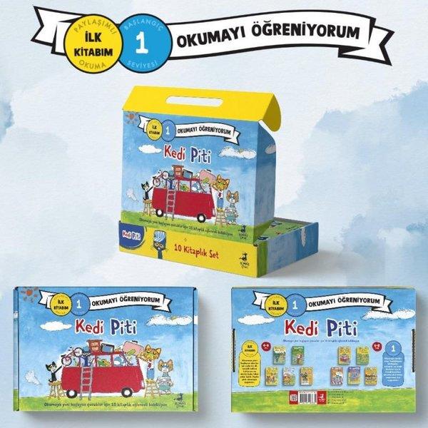 Kedi Piti Seti - 10 Kitap Takım - Kutulu | Olimpos Çocuk (İnce Kapak) - Resim 1