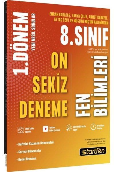 8. Sınıf 1. Dönem 18'Li Fen Bilimleri Denemesi | Startfen Yayınları (İnce Kapak) - Resim 1
