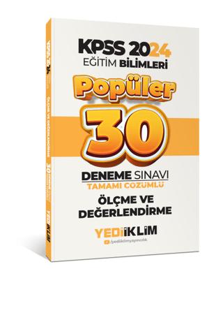 2024 Eğitim Bilimleri Ölçme Ve Değerlendirme Popüler Tamamı Çözümlü 30 Deneme | Yediiklim Yayınları (Ciltsiz) - Resim 1