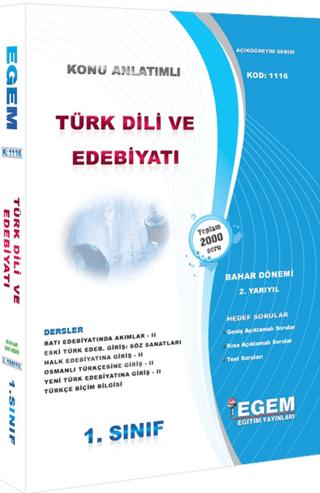 1. Sınıf Türk Dili Ve Edebiyatı Konu Anlatımlı Soru Bankası (Bahar Dönemi)
