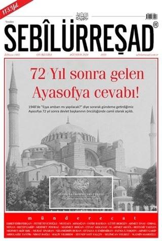 Sebilürreşad Dergisi Sayı: 1055 Ağustos 2020 | Sebilürreşad Yayınevi (Ciltsiz) - Resim 1