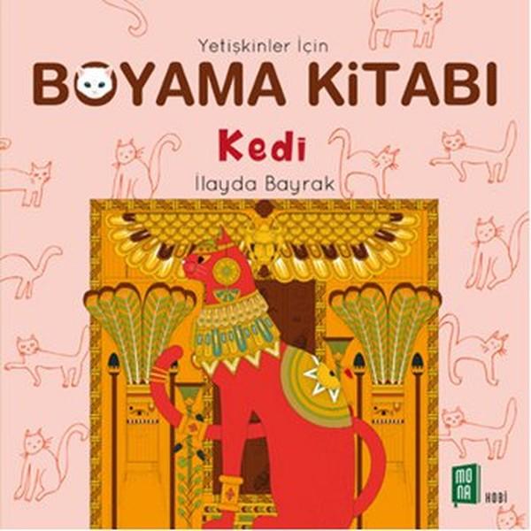 Yetişkinler İçin Boyama Kitabı Kedi | Mona (İnce Kapak) - Resim 1