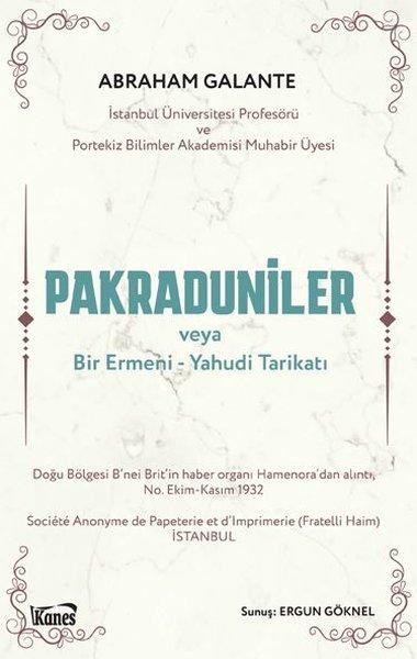 Pakraduniler veya Bir Ermeni-Yahudi Tarikatı | Kanes Yayınları (İnce Kapak) - Resim 1