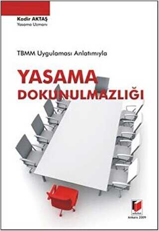 Yasama Dokunulmazlığı - Kadir Aktaş kitap kapağı