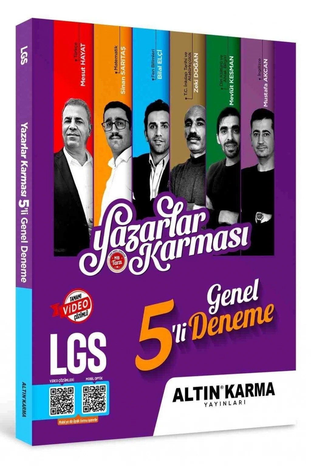 Yazarlar Karması LGS 5 li Genel Deneme Seti Altın Karma kitap kapağı