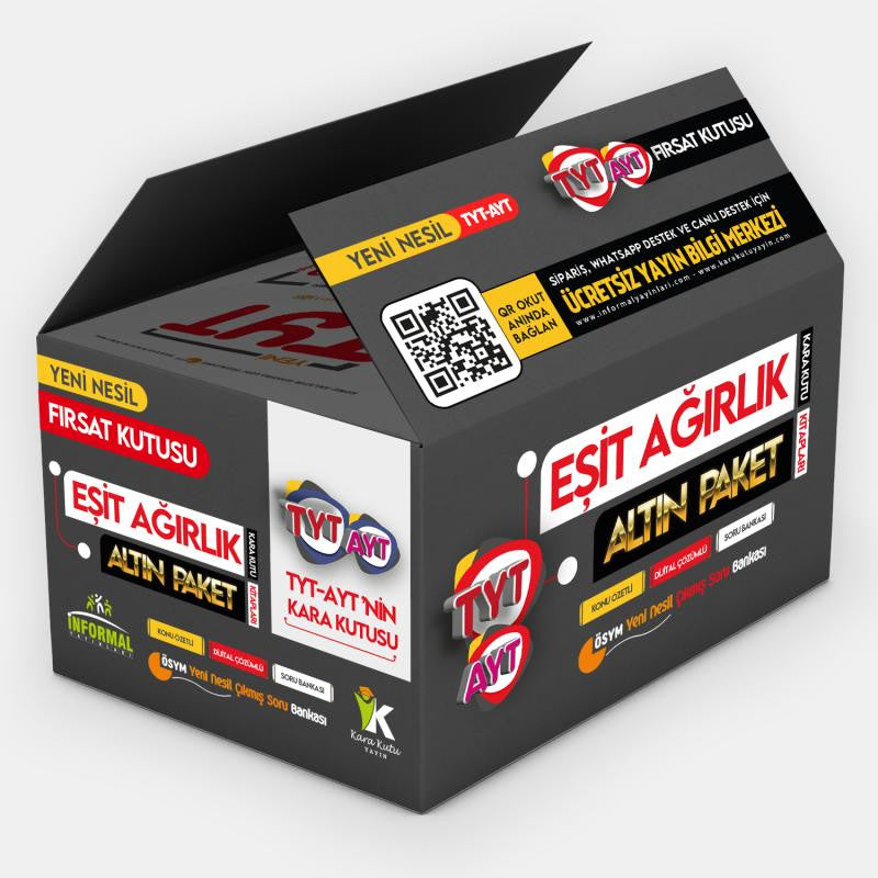 YENİ SİSTEM YKS TYT-AYT KARAKUTU TM-Eşit Ağırlık ALTIN FIRSAT PAKET Konu Özetli Çözümlü Soru Bankası kitap kapağı