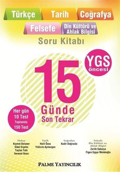 YGS Öncesi 15 Günde Son Tekrar (Sözel) kitap kapağı