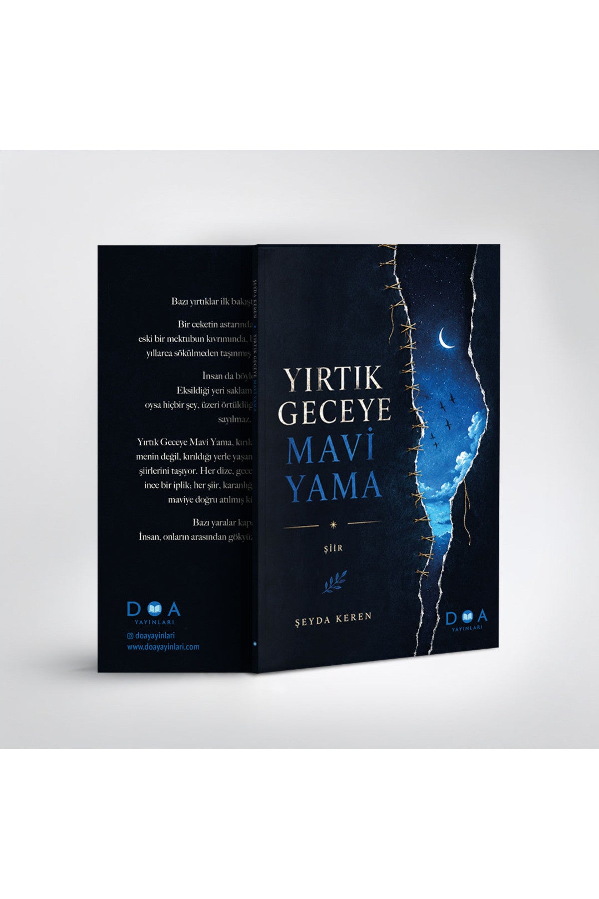 Yırtık Geceye Mavi Yama - Şeyda Keren kitap kapağı