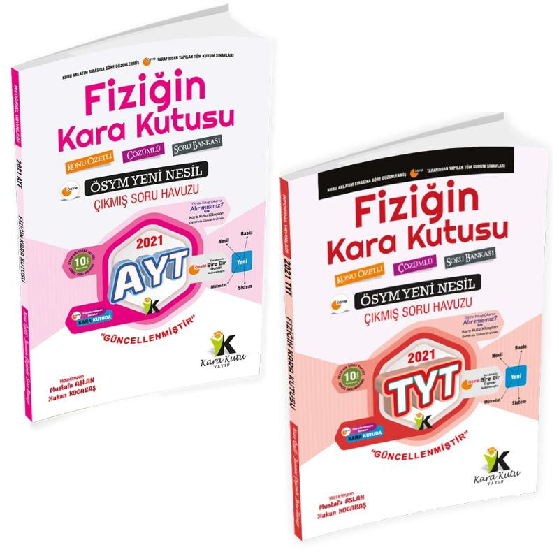 Yks-tyt-ayt Fizik Kara Kutu Konu Özetli Tamamı Çözümlü Soru Bankası Set kitap kapağı
