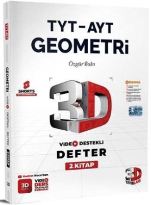 3D Yayınları 2026 Tyt Ayt Geometri 2. Kitap Video Destekli Defter - Özgür Balcı kitap kapağı