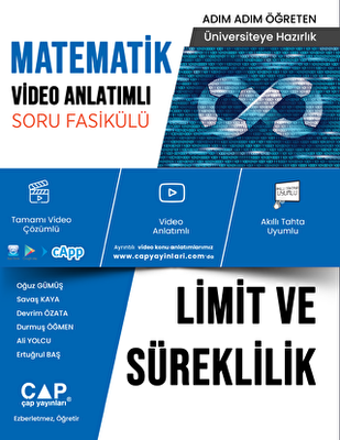 YKS TYT AYT Limit ve Süreklilik Konu Anlatımlı Soru Bankası Video Çözümlü - Kolektif kitap kapağı