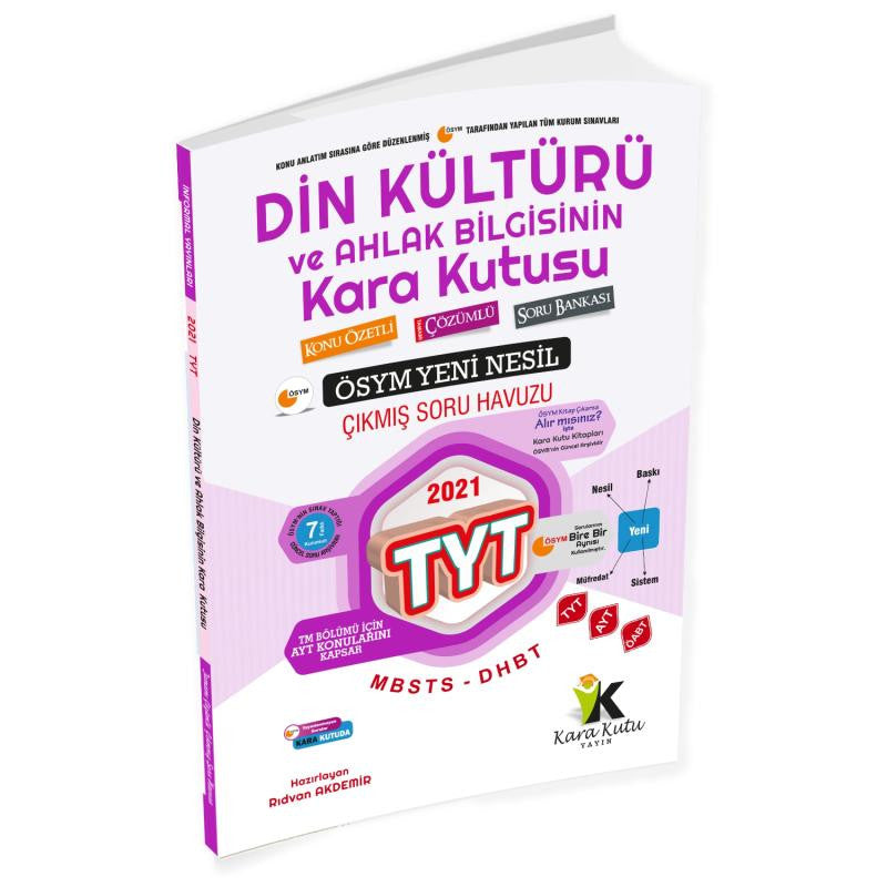 YKS-TYT DİN KÜLTÜRÜ VE AHLAK BİLGİSİNİN KARA KUTUSU Konu Özetli Tamamı Çözümlü Çıkmış Soru Bankası - Kolektif kitap kapağı