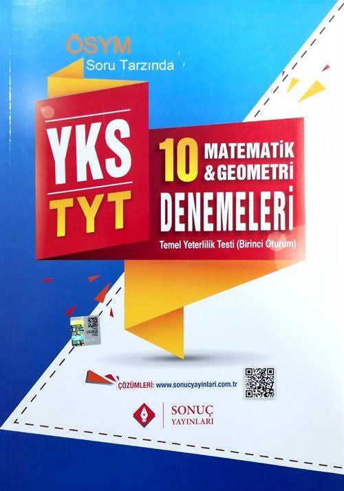 YKS TYT Matematik-Geometri 10 Deneme kitap kapağı