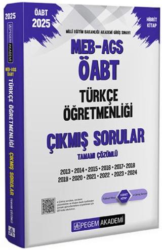 2025 MEB-AGS-ÖABT Türkçe Öğretmenliği Çıkmış Sorular | Pegem Akademi Yayıncılık (Ciltsiz) - Resim 1