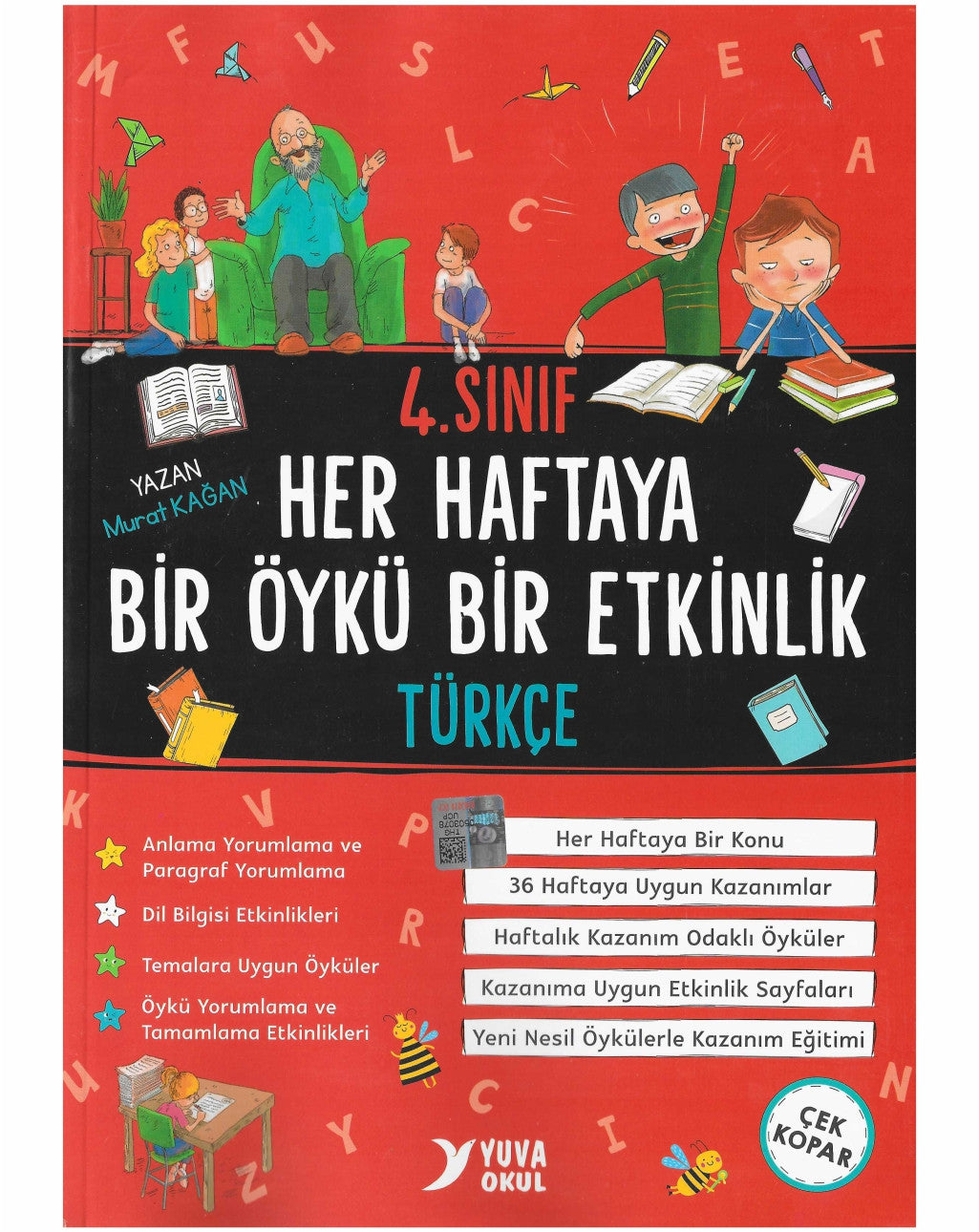 Yuva Yayınları 4. Sınıf Türkçe Her Haftaya Bir Öykü Bir Etkinlik kitap kapağı