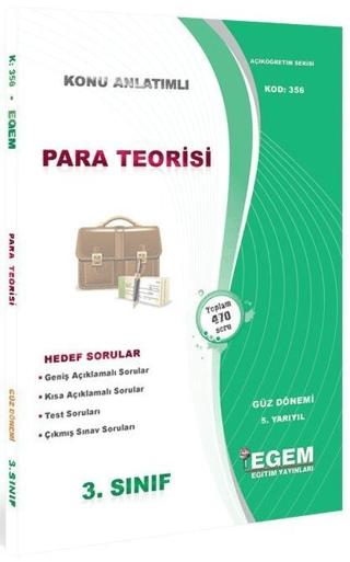 3. Sınıf 5. Yarıyıl Para Teorisi Hedef Sorular (Kod 356)