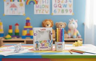 Let’s Wonder Twist Çevirmeli Mum Boya 12 Renk | Lets - Resim 1
