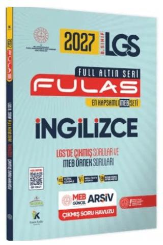 2027 8. Sınıf Full LGS Altın Seri (FULAS) İngilizce MEB Çıkmış Soru Bankası Modüler Seti Çözümlü | Karakutu Yayın (Ciltsiz) - Resim 1