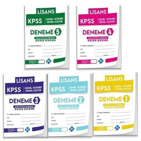 KPSS Lisans Genel Yetenek Genel Kültür 5'li Deneme Paketi | KR Akademi (İnce Kapak) - Resim 1