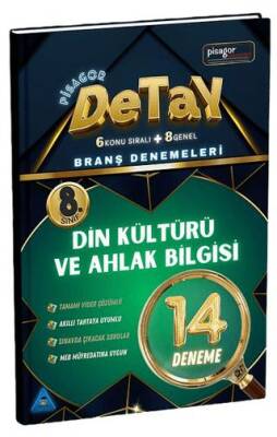 8. Sınıf Pisagor Detay 14'lü Din Kültürü ve Ahlak Bilgisi Branş Denemeleri - Kolektif kitap kapağı