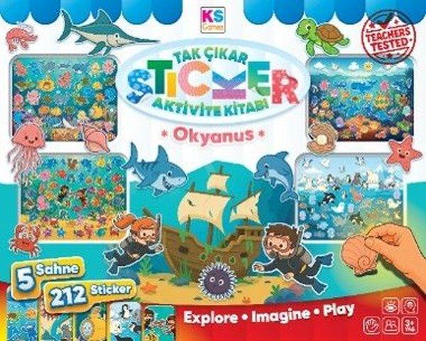 Okyanus Tak Çıkar Sticker Kitabı | Ks Games (İnce Kapak) - Resim 1