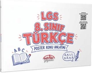 8. Sınıf LGS Türkçe Poster Konu Anlatımlı | Editör Yayınevi (Ciltsiz) - Resim 1