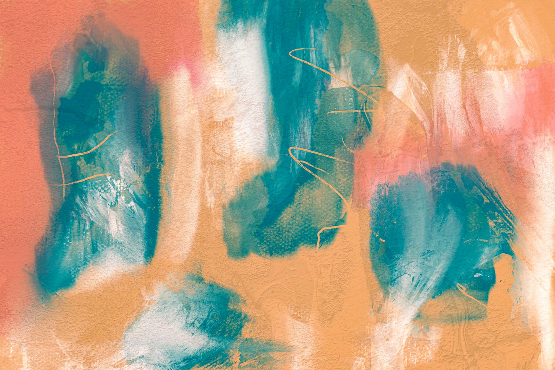Dynamic abstract art blending vibrant colors and bold textures in a modern expressionist style.