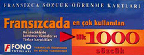 Fransızcada En Çok Kullanılan İlk 1000 Sözcük Kartları - Kutulu | Fono Yayınları (İnce Kapak)
