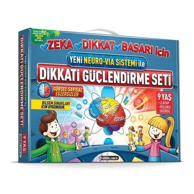 Dikkati Güçlendirme Seti - 3. Sınıf - 9 Yaş | Adeda (İnce Kapak)