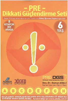PRE - Dikkati Güçlendirme Seti 6 Yaş | Adeda (İnce Kapak)