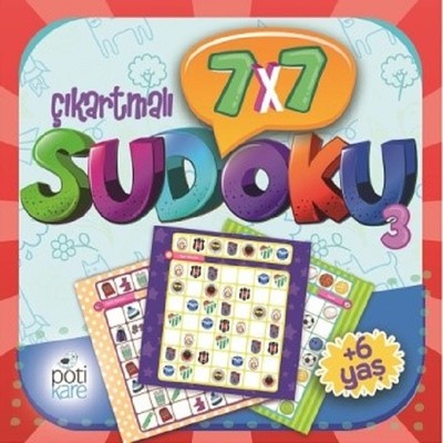 7x7 Çıkartmalı Sudoku 3 | Pötikare Yayınları