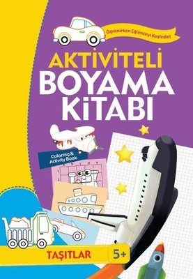 Taşıtlar-Aktiviteli Boyama Kitabı Mor Renk 5+ | Koloni Çocuk Yayınları