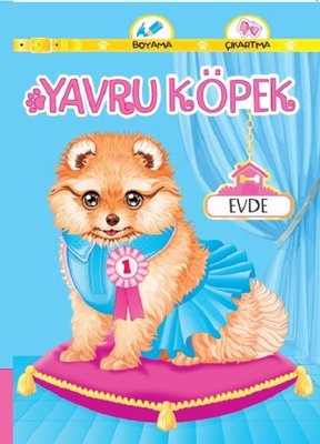 Yavru Köpek Evde-Boyama Çıkartma | Koloni Çocuk Yayınları