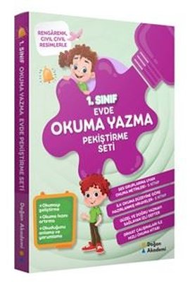 1.Sınıf Evde Okuma Yazma Pekiştirme Seti-10 Kitap Takım | Doğan Akademi (İnce Kapak)
