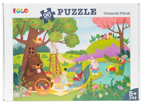 96 Parça Puzzle-Ormanda Piknik | Eolo