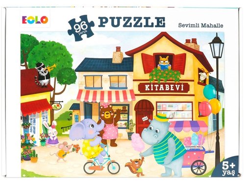 96 Parça Puzzle-Sevimli Mahalle | Eolo