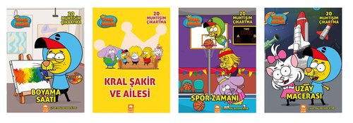 Kral Şakir Boyama Seti-4 Kitap Takım | Eksik Parça Yayınları (İnce Kapak)