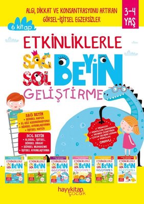 Etkinliklerle Sağ Beyin Sol Beyin Geliştirme Seti - 6 Kitap Takım | Hayy Kitap