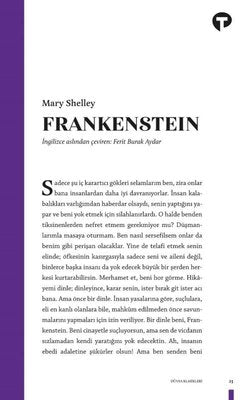 Frankenstein ya da Modern Prometheus - Dünya Klasikleri | Turkuvaz Yayınları